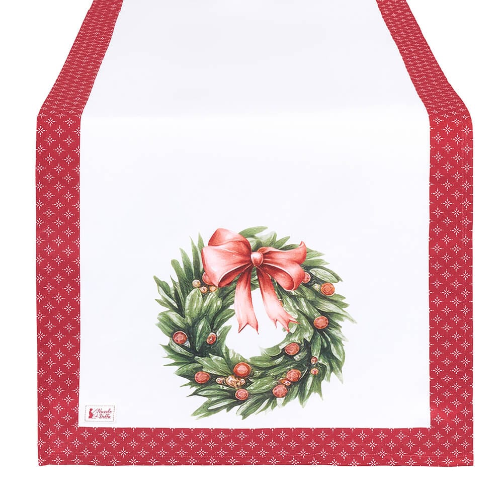 Nuvole di Stoffa runner in cotone  Storia di Natale 50*150 cm