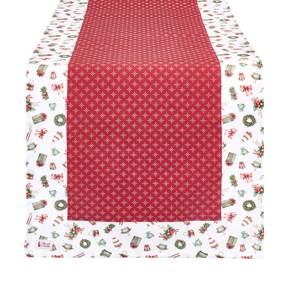 Nuvole di Stoffa runner in cotone  Storia di Natale 50*150 cm