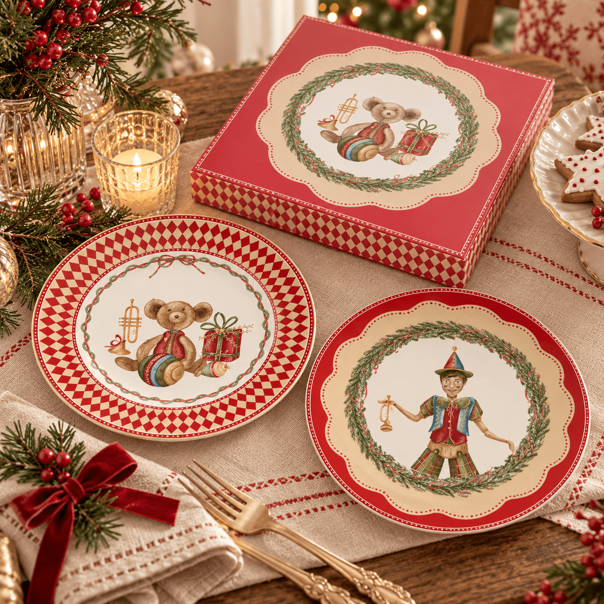 Nuvole di Stoffa set di 2 piatti dolce e frutta collezione Vintage Toys