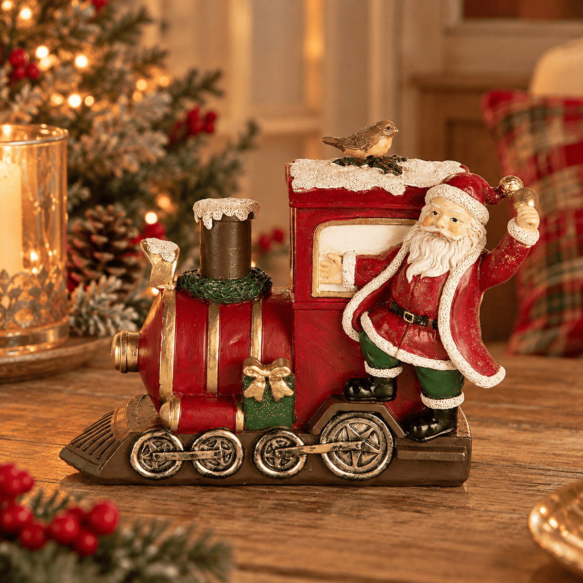 Clayre & eef Trenino Natalizio con Babbo Natale