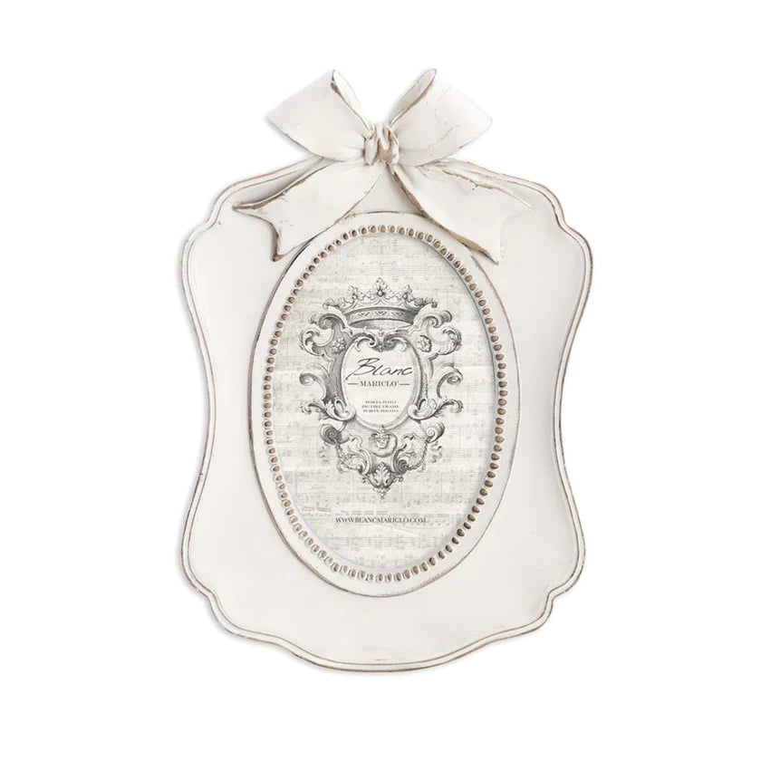 Blanc mariclo cornice portafoto con fiocco collezione Gipsoteca mis piccola
