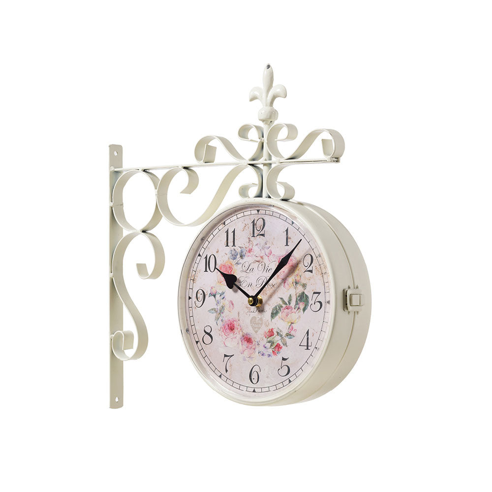 L'arte di Nacchi orologio stazione/bandiera con quadrante rosa