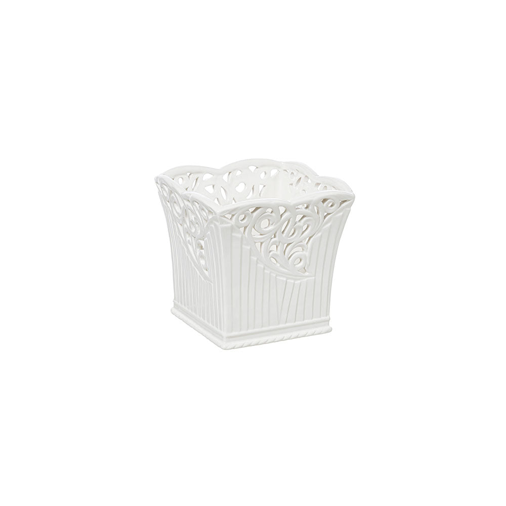 L'Arte di Nacchi vaso piccolo in ceramica quadrato