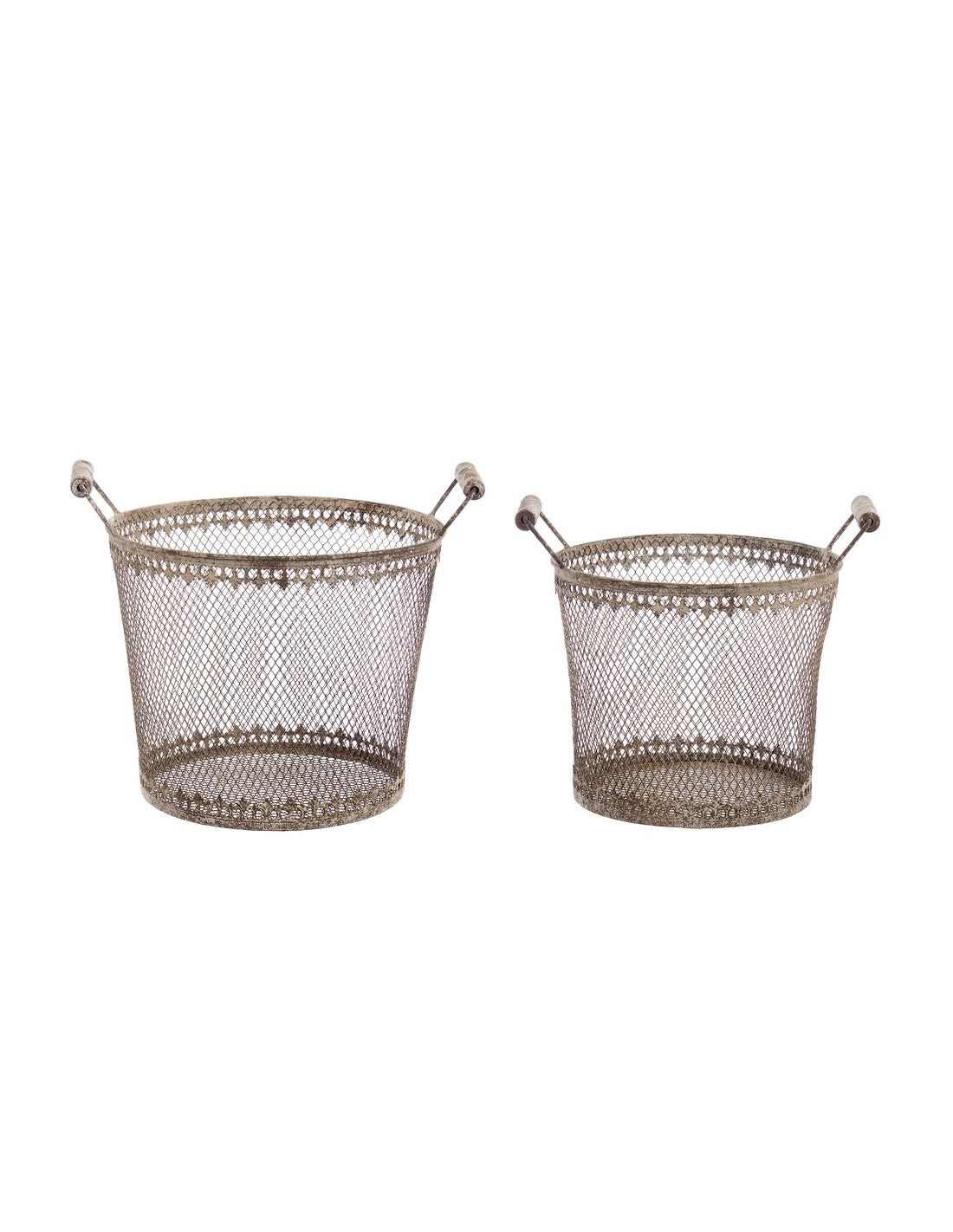 Blanc Mariclo' set 2 cestini collezione Antica Officina