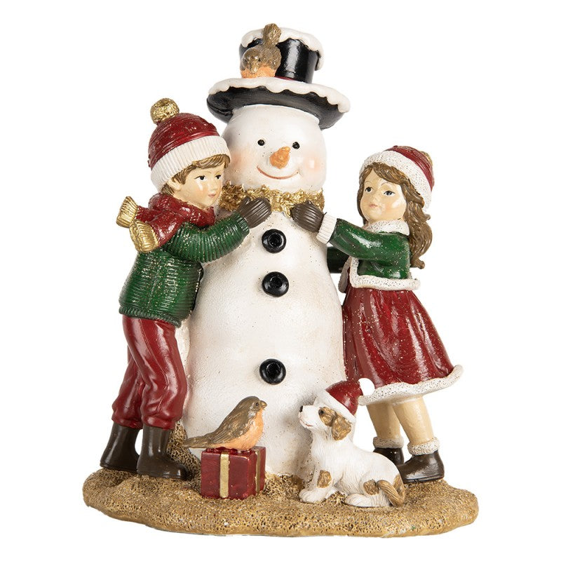 Clayre & eef decorazione ragazzini con pupazzo di neve